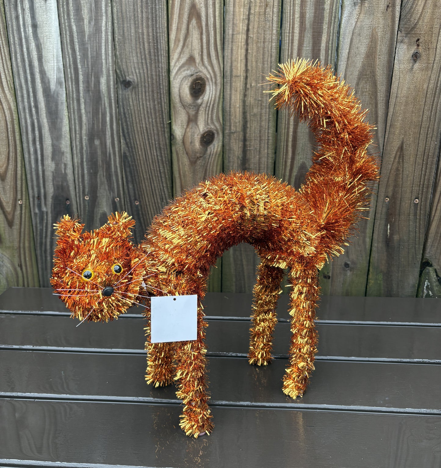 Darice Halloween Decor - LG Tinsel Scaredy Cat 18-inch