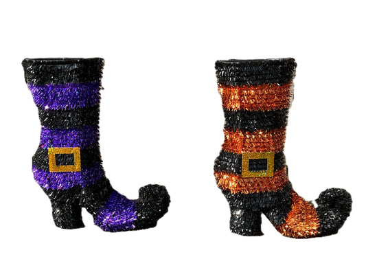 Darice Halloween Decor - Tinsel Witch Boot