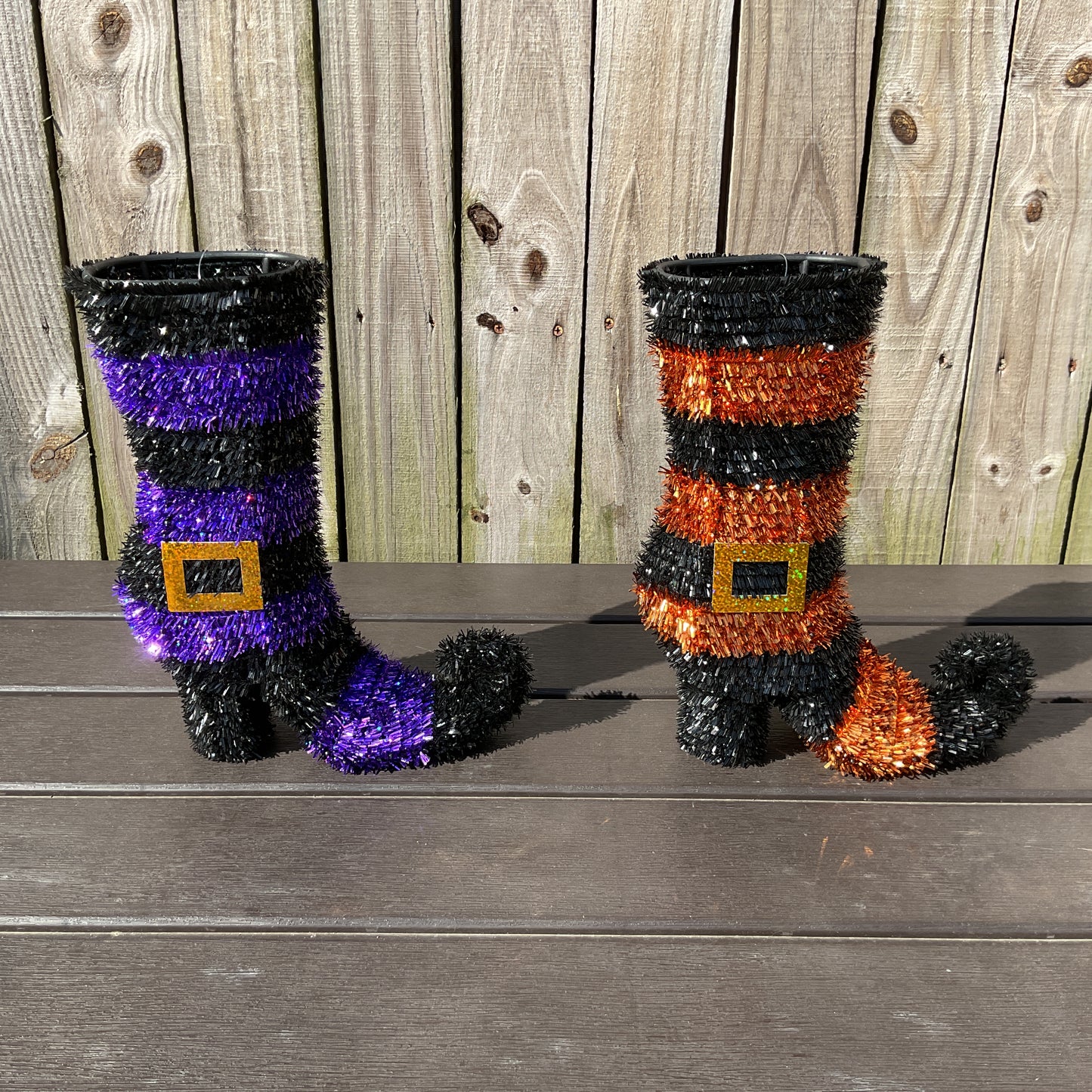Darice Halloween Decor - Tinsel Witch Boot