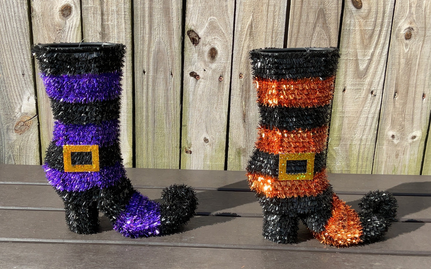 Darice Halloween Decor - Tinsel Witch Boot