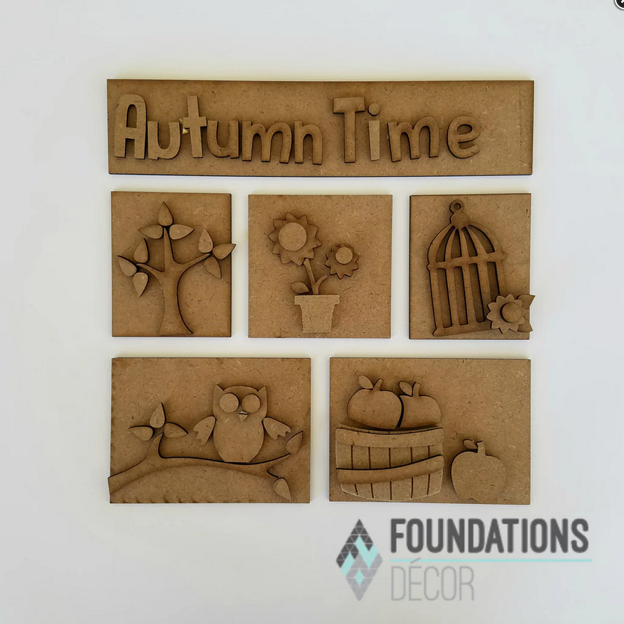 FD Fall Craft Supply - DIY Autumn Sept Base Kit for Shadow Box