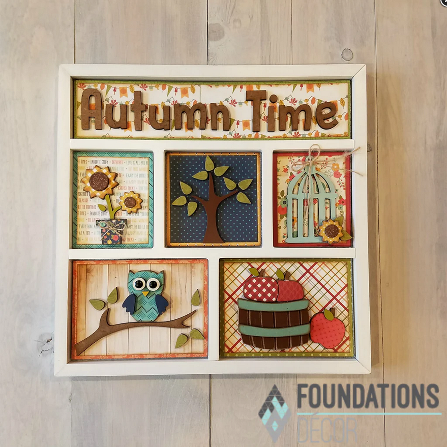 FD Fall Craft Supply - DIY Autumn Sept Base Kit for Shadow Box