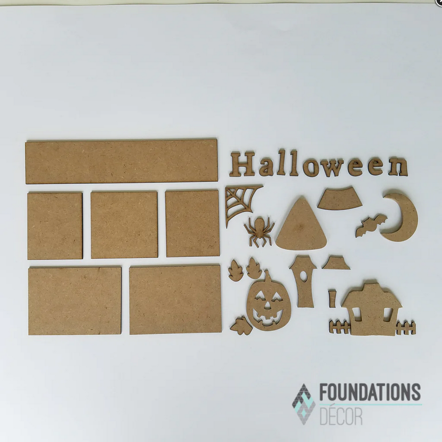 FD Halloween Craft Supply - DIY October Base Kit for Shadow Box