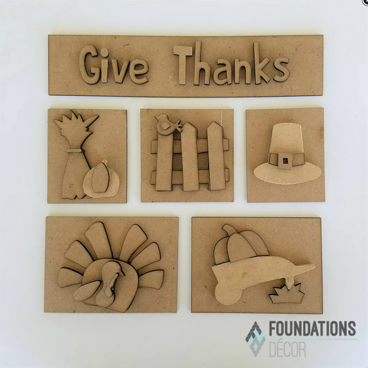FD Fall Craft Supply - DIY Thanksgiving NOV Base Kit for Shadow Box