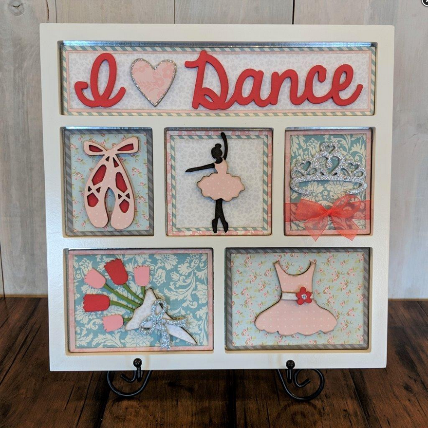 FD Craft Supply - DIY I Love Dance Base Kit for Shadow Box