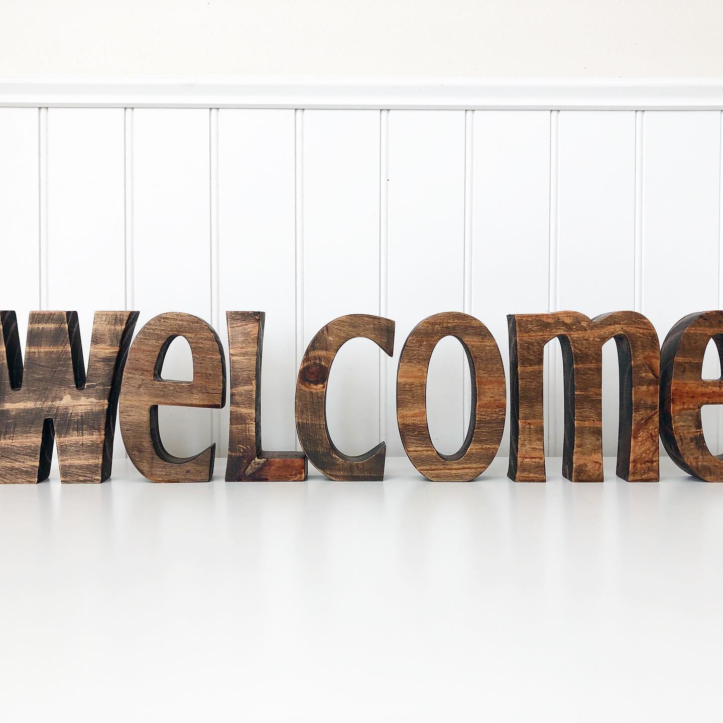 FD Craft Decor - DIY Wood Letters "Welcome" Chunky Sitter