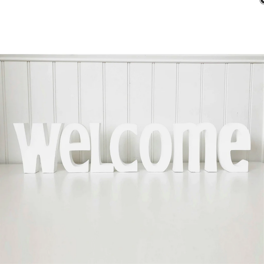 FD Craft Decor - DIY Wood Letters "Welcome" Chunky Sitter