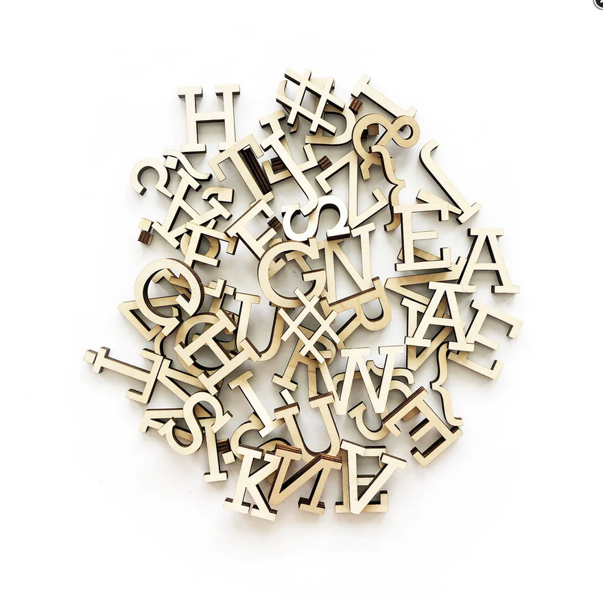 FD Craft Supply - Unfinished Cutout Word Large Cap Letter Set