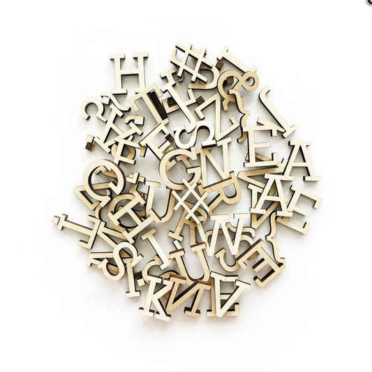 FD Craft Supply - Unfinished Cutout Word Large Cap Letter Set