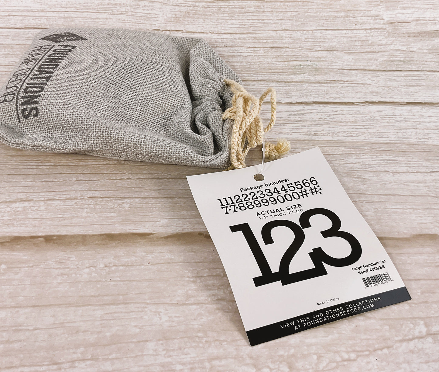 FD Craft Supply - Unfinished Cutout Wood Number Set