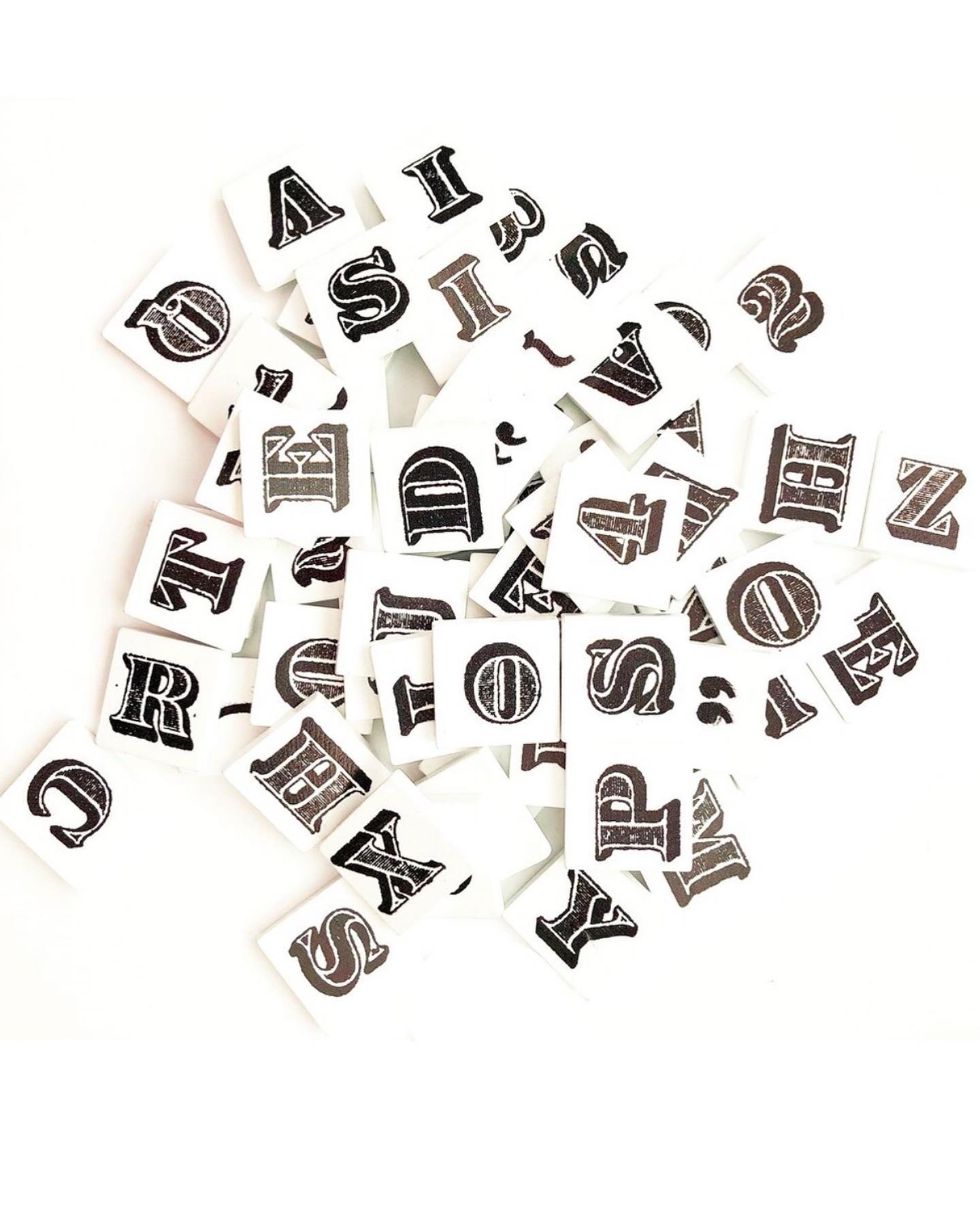 FD Craft Supply - Scrabble Tile Bold Font Tile Letters Set