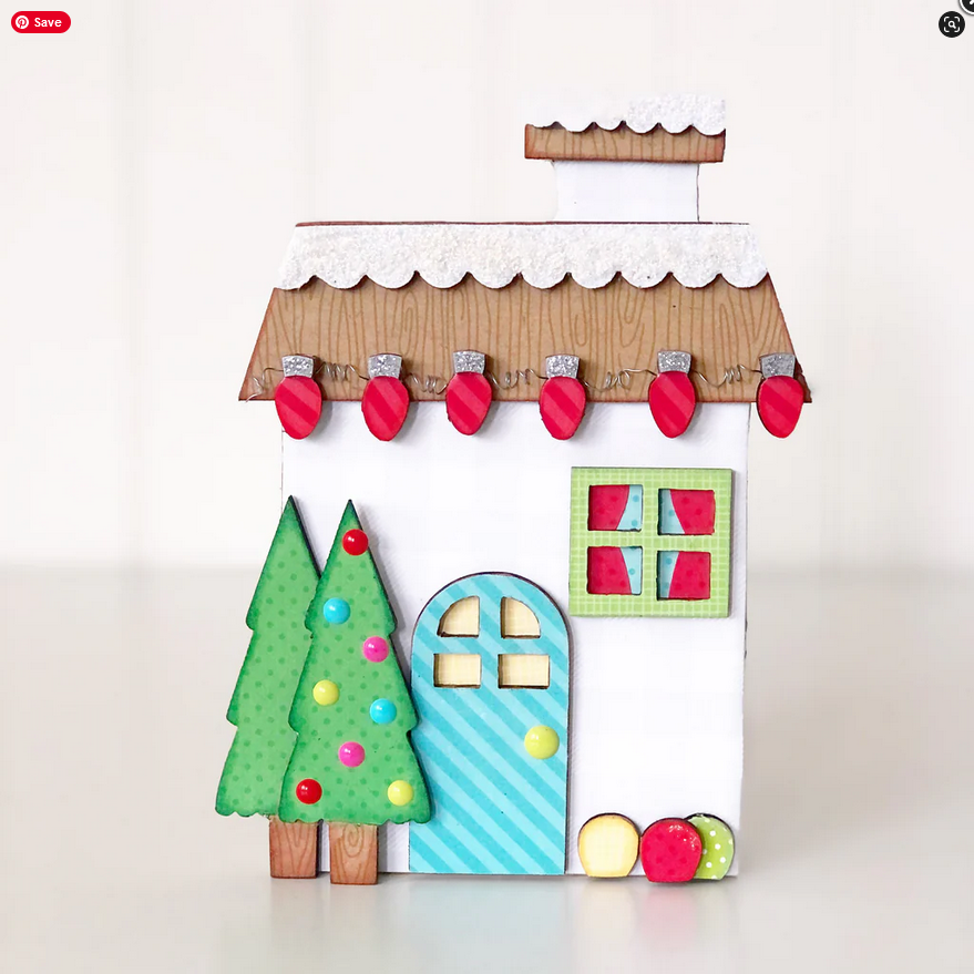 FD Christmas Craft - DIY Winter Village House Medium Chunky Sitter