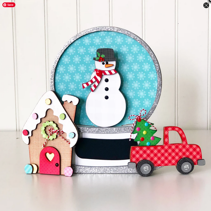 FD Christmas Craft - DIY Winter Snow Globe Chunky Sitter