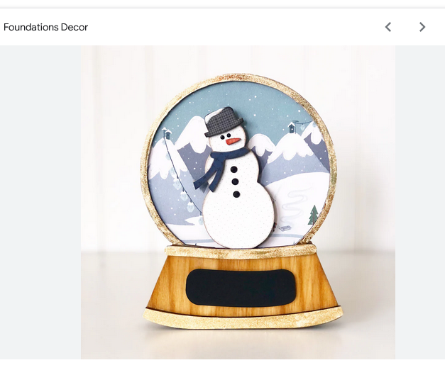 FD Christmas Craft - DIY Winter Snow Globe Chunky Sitter