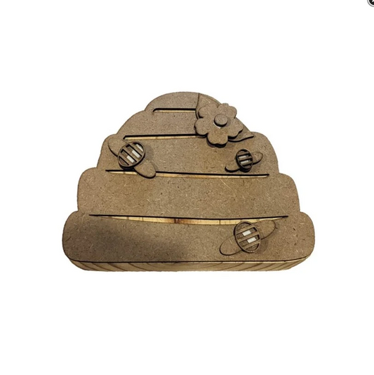 FD Spring Craft Decor - DIY Wood Summer Bee Hive Chunky Sitter