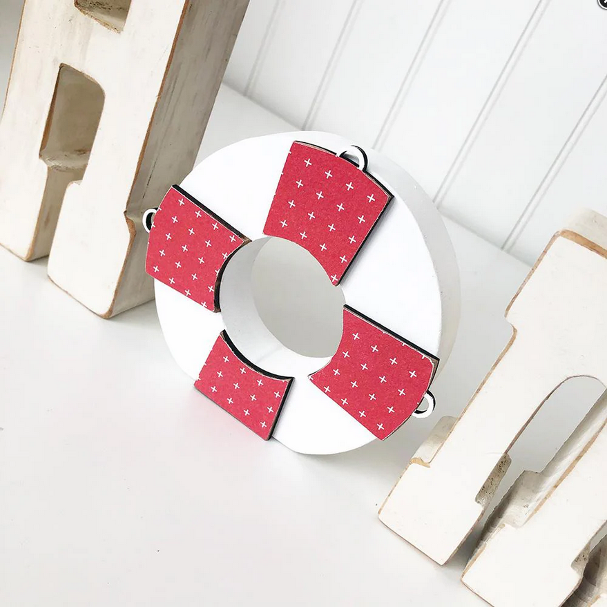 FD Summer Craft - DIY Beach Preserver Ring Interchangeable "O" for Home Sitter