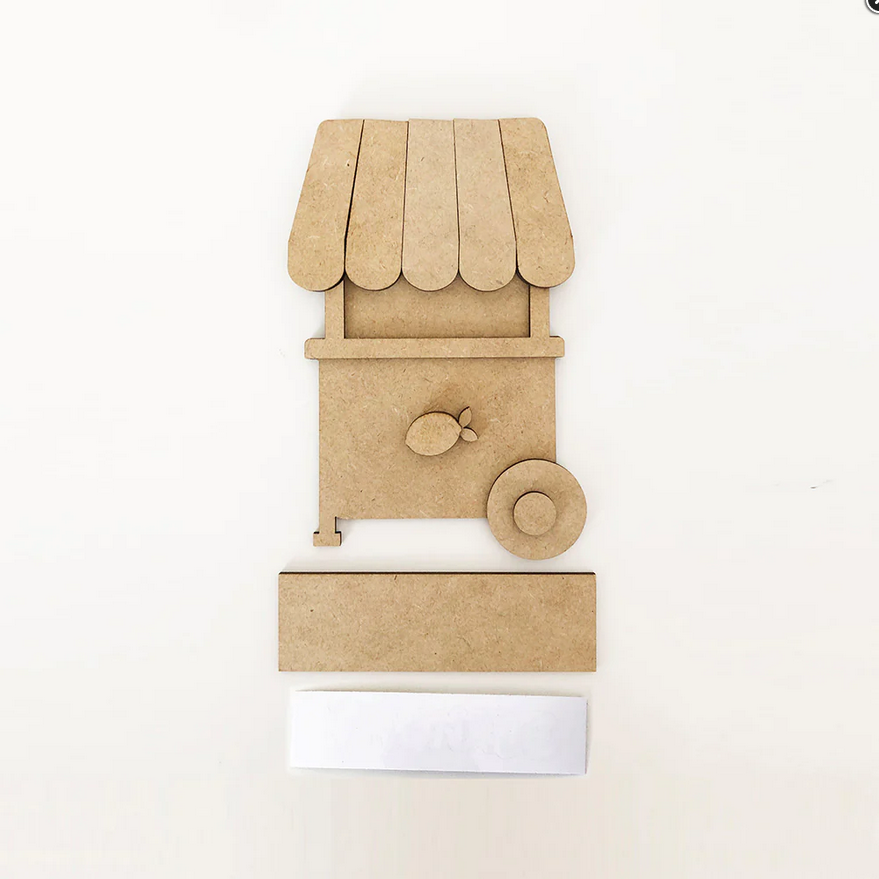 FD Summer Craft Supply - Unfinished Lemonade Stand Base Kit for Simple Frame