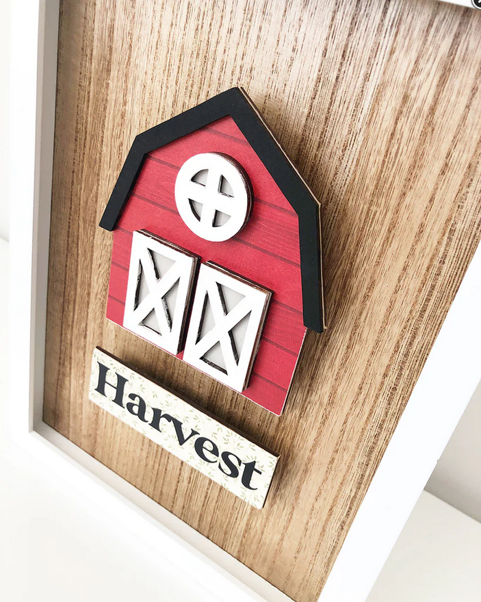 FD Fall Craft Supply - Unfinished Harvest Barn Base Kit for Simple Frame