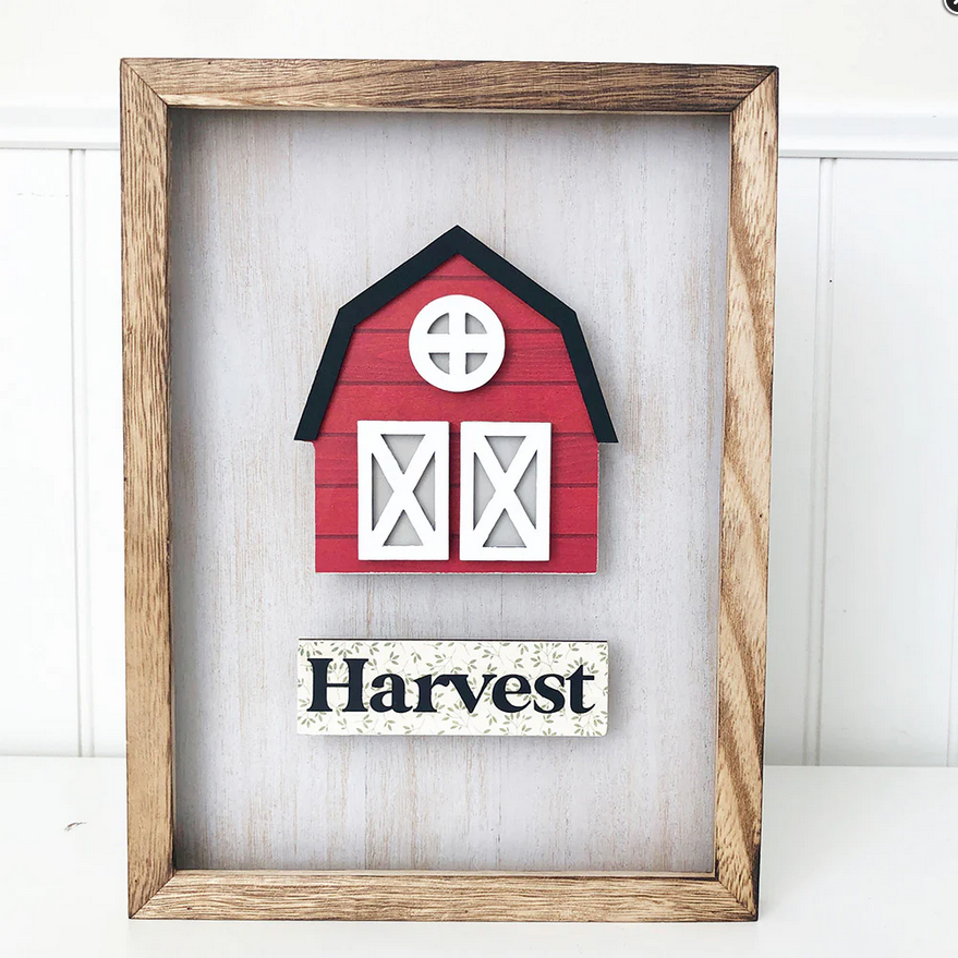 FD Fall Craft Supply - Unfinished Harvest Barn Base Kit for Simple Frame