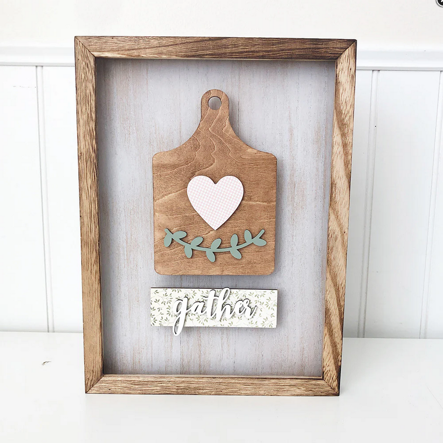 FD Fall Craft - Unfinished Gather Cutting Board Base Kit for Simple Frame