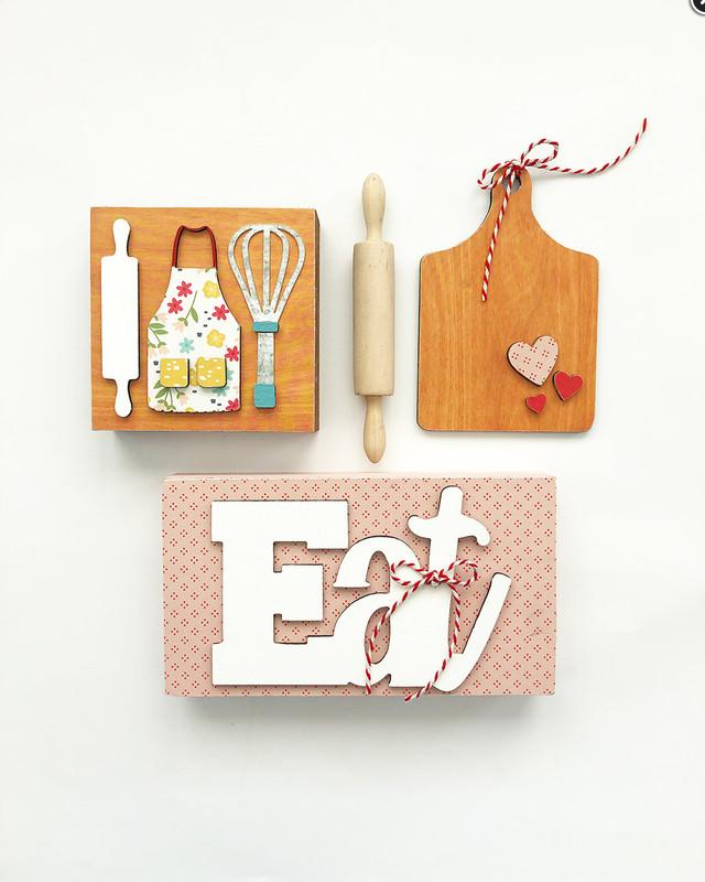 FD Craft Supply - DIY Kitchen Cooking Theme Tier Tray Kit 4pc Set