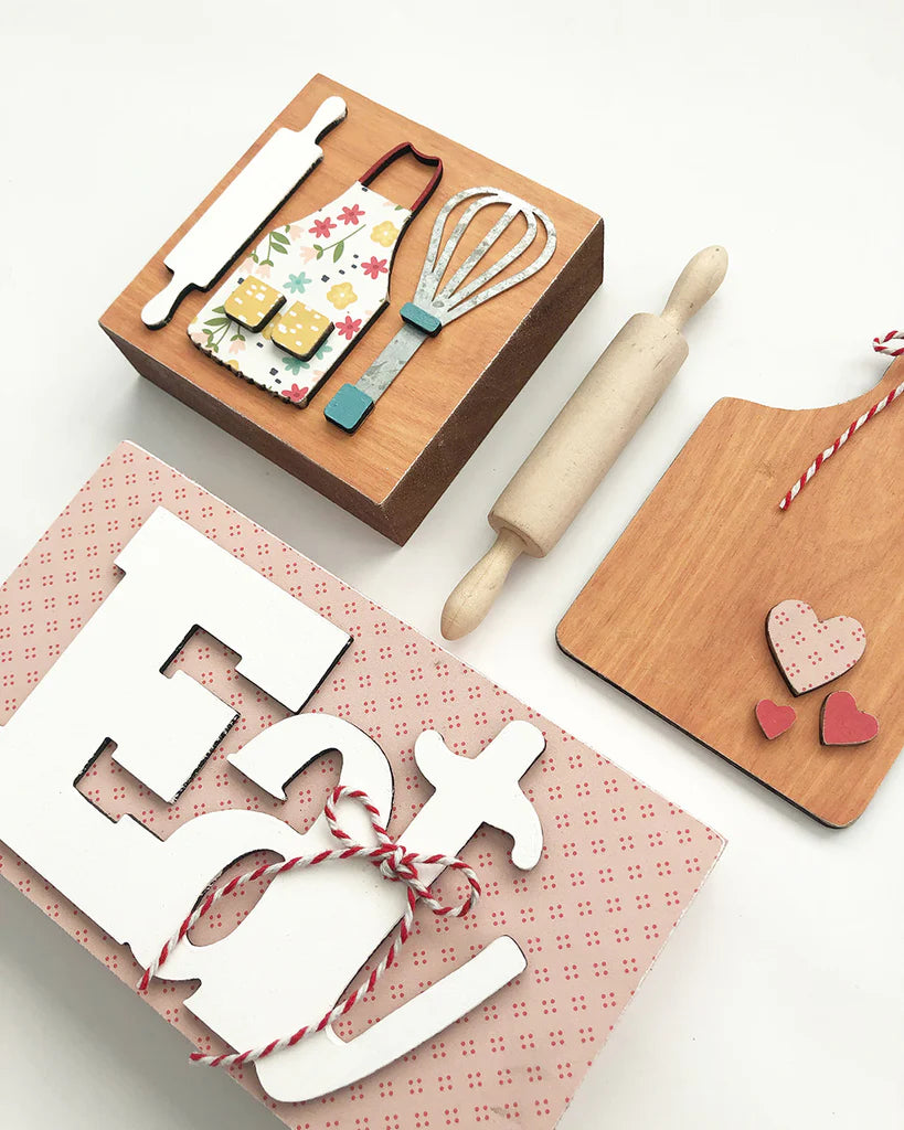 FD Craft Supply - DIY Kitchen Cooking Theme Tier Tray Kit 4pc Set