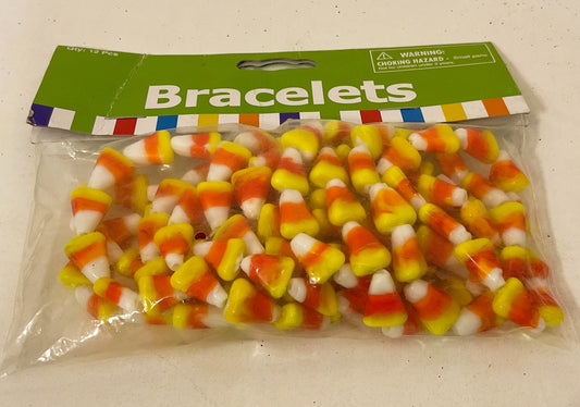 FE-OTC Halloween Craft - Candy Corn Bracelets 12sets