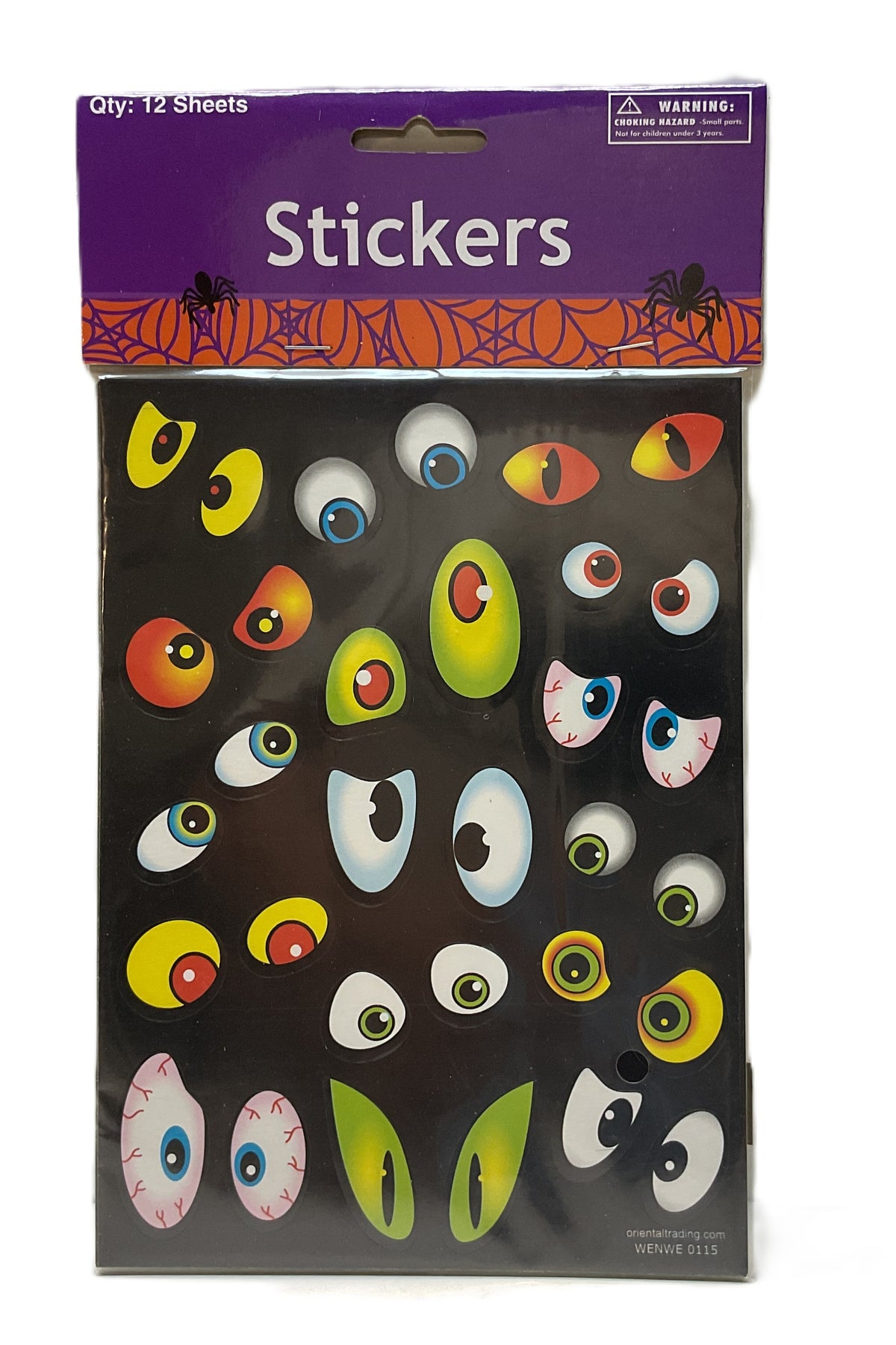 FE-OTC Halloween Craft Supply - Spooky Eyes Stickers 12sheets
