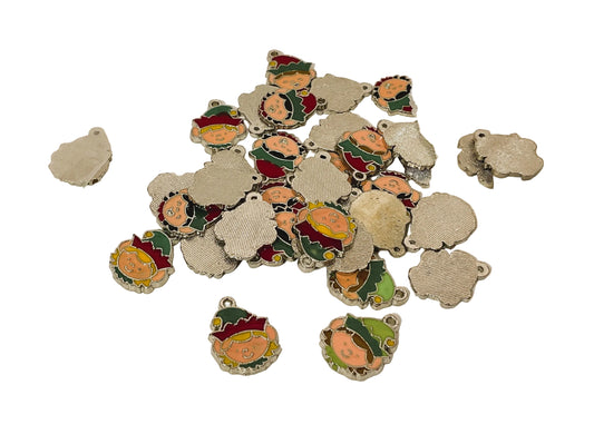 FE-OTC Christmas Craft Supply  - Boy Girls Elf Elves Charms 35pc