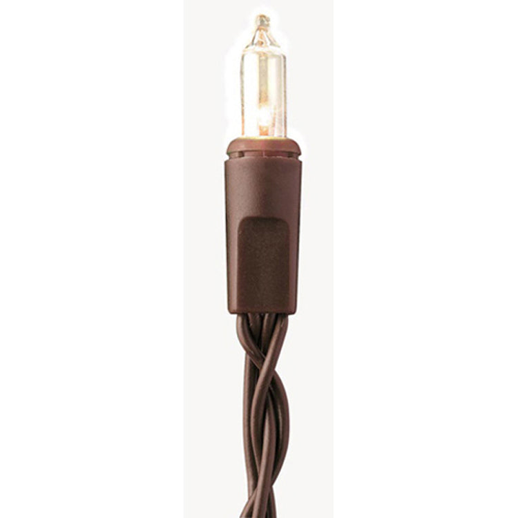 Darice Fall Decor - 10ct Soft Clear Bulb Miniature Light Strand Wire Brown