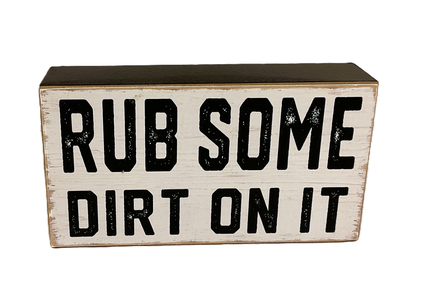 HL Fall Decor - Football Rub Some Dirt On It Box Sign
