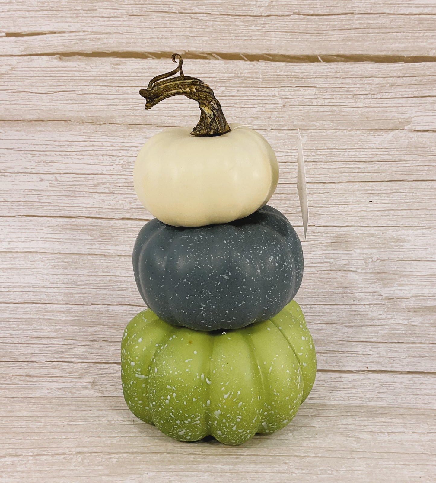 HL Fall Decor - Foam Muted Green Stacking Pumpkins