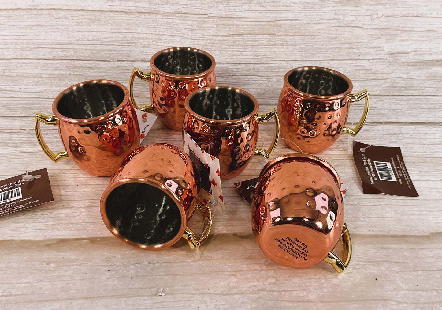 HL Kitchen Home - Fall Moscow Mule Copper Mini Mugs with Brass Handles