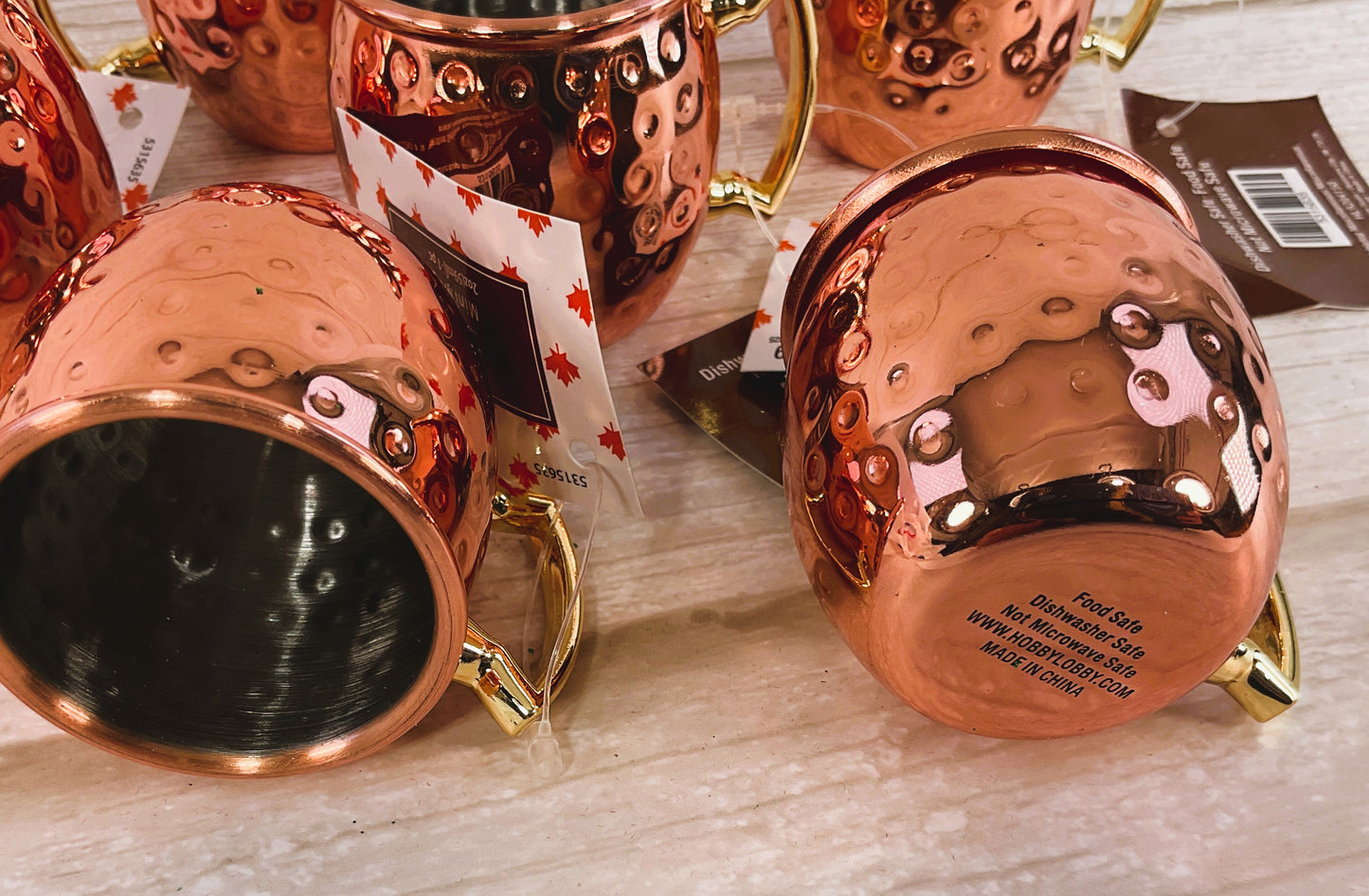 HL Kitchen Home - Fall Moscow Mule Copper Mini Mugs with Brass Handles