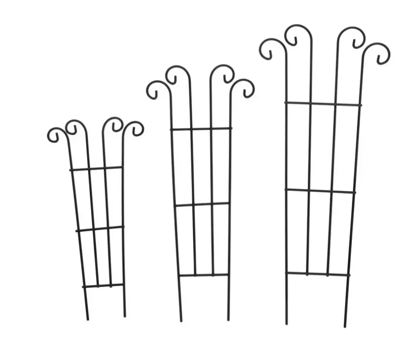 HL Spring Decor - Traditional Mini Garden Metal Trellis 3pc Set