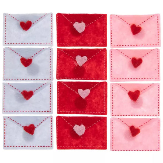 HL Valentines Craft Supply - Felt Love Letter Stickers pc Set