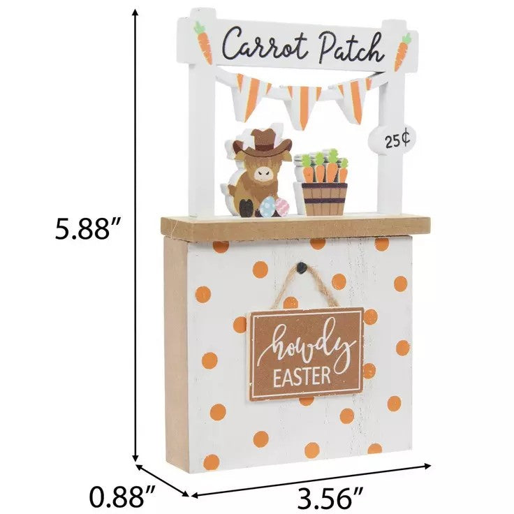 HL Easter Decor - Highland Cow Mini Tabletop Tier Tray Booth
