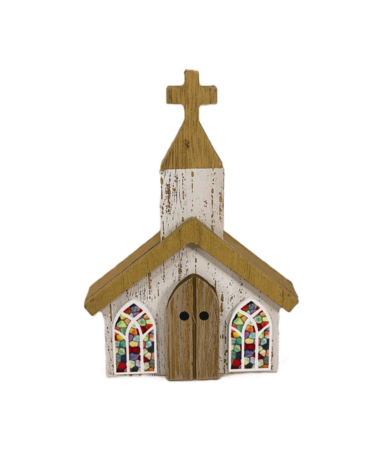 HL Easter Decor - Church Mini Tabletop Tier Tray Booth