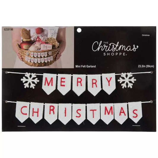 HL Christmas Craft Supply - Mini Merry Felt Banner Garland 9ft