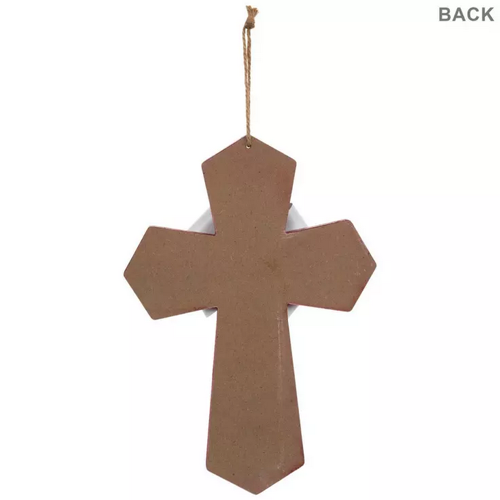 HL Patriotic Decor - July 4th 3-D Wood Wall Cross Wreath Sign