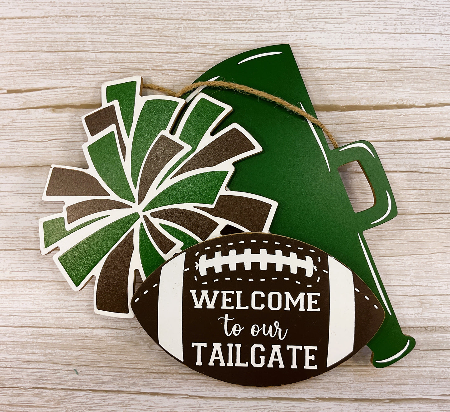 HL Fall Decor - Football Welcome to our Tailgate Wall Wreath Sign