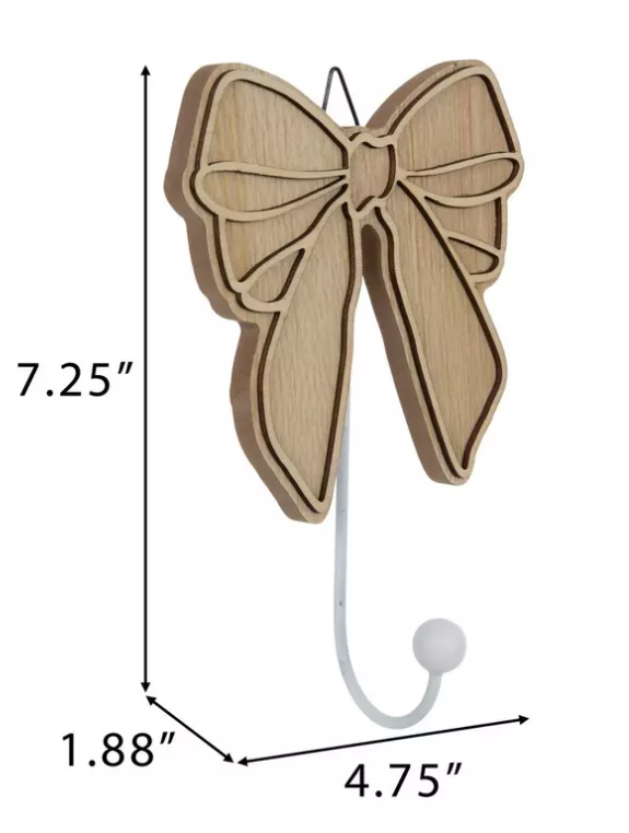 HL Spring Decor - DIY Unfinish Wood Bow Hook