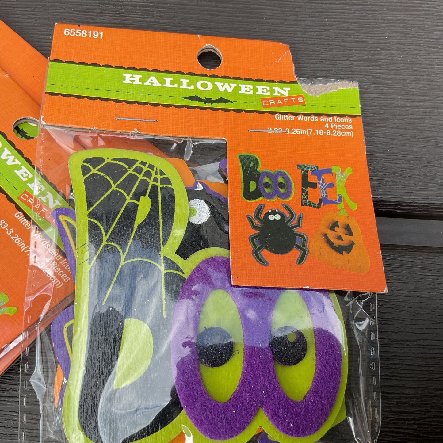 HL Halloween Craft Supply - Boo Eek Spider Pumpkin Icons 3sets