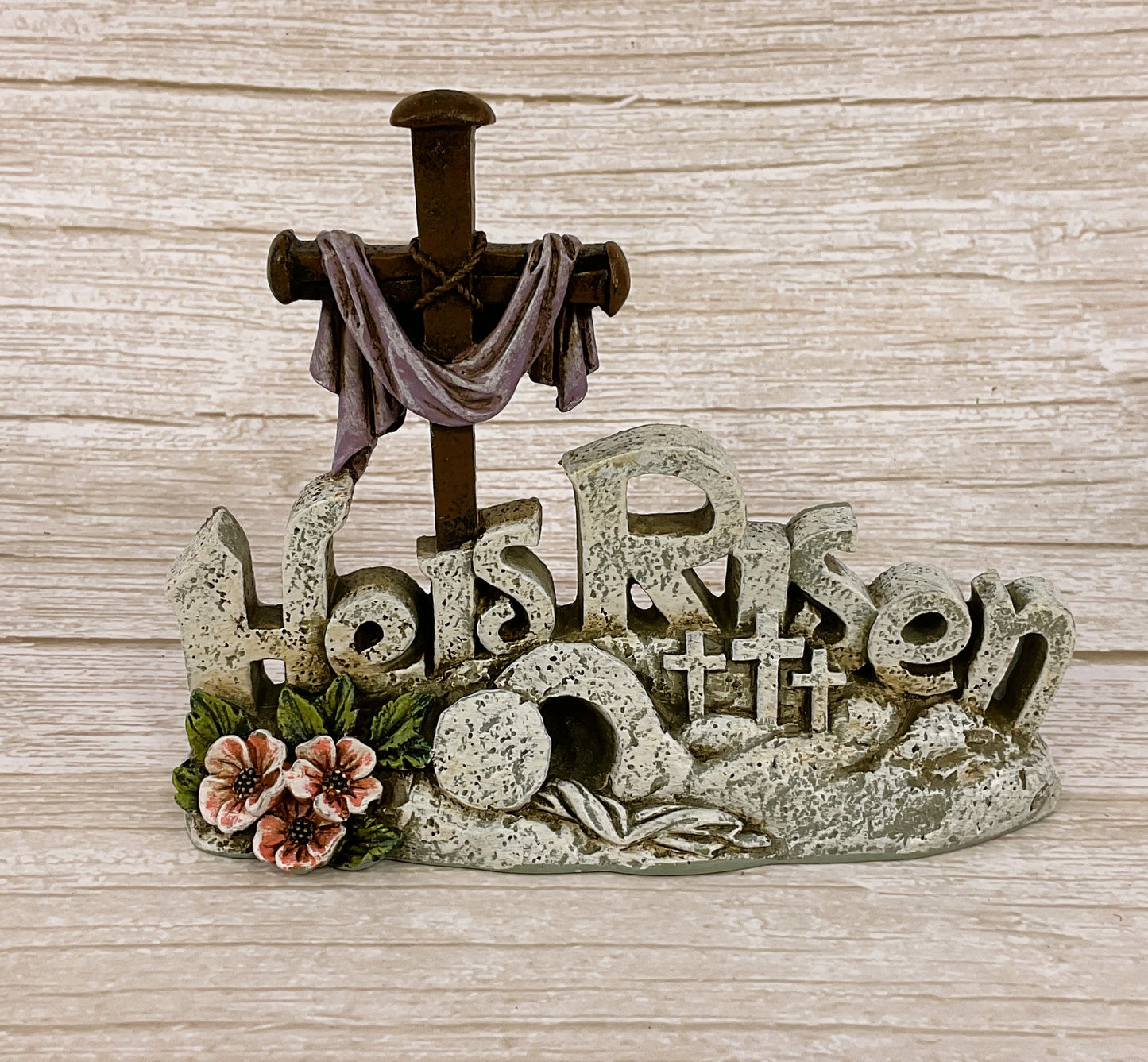 HL Easter Decor - Small He Is Risen Resin Tomb Scene