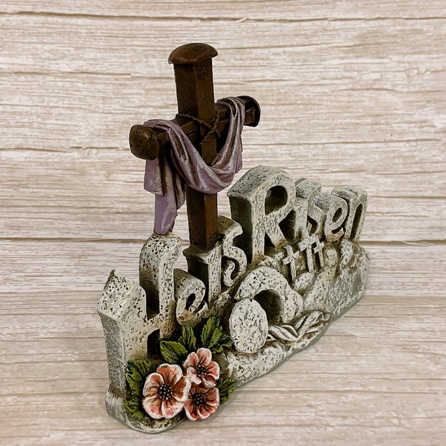 HL Easter Decor - Small He Is Risen Resin Tomb Scene