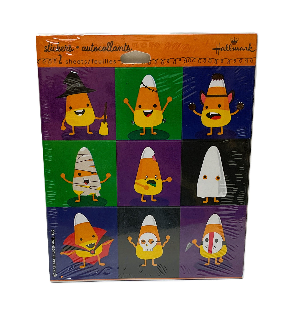 Hallmark Halloween Craft Supply - Candy Corn in Costume Stickers