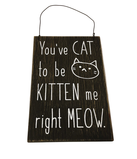 Adams Pet Decor - Cat Kitten Meow Funny Ornament Small Sign