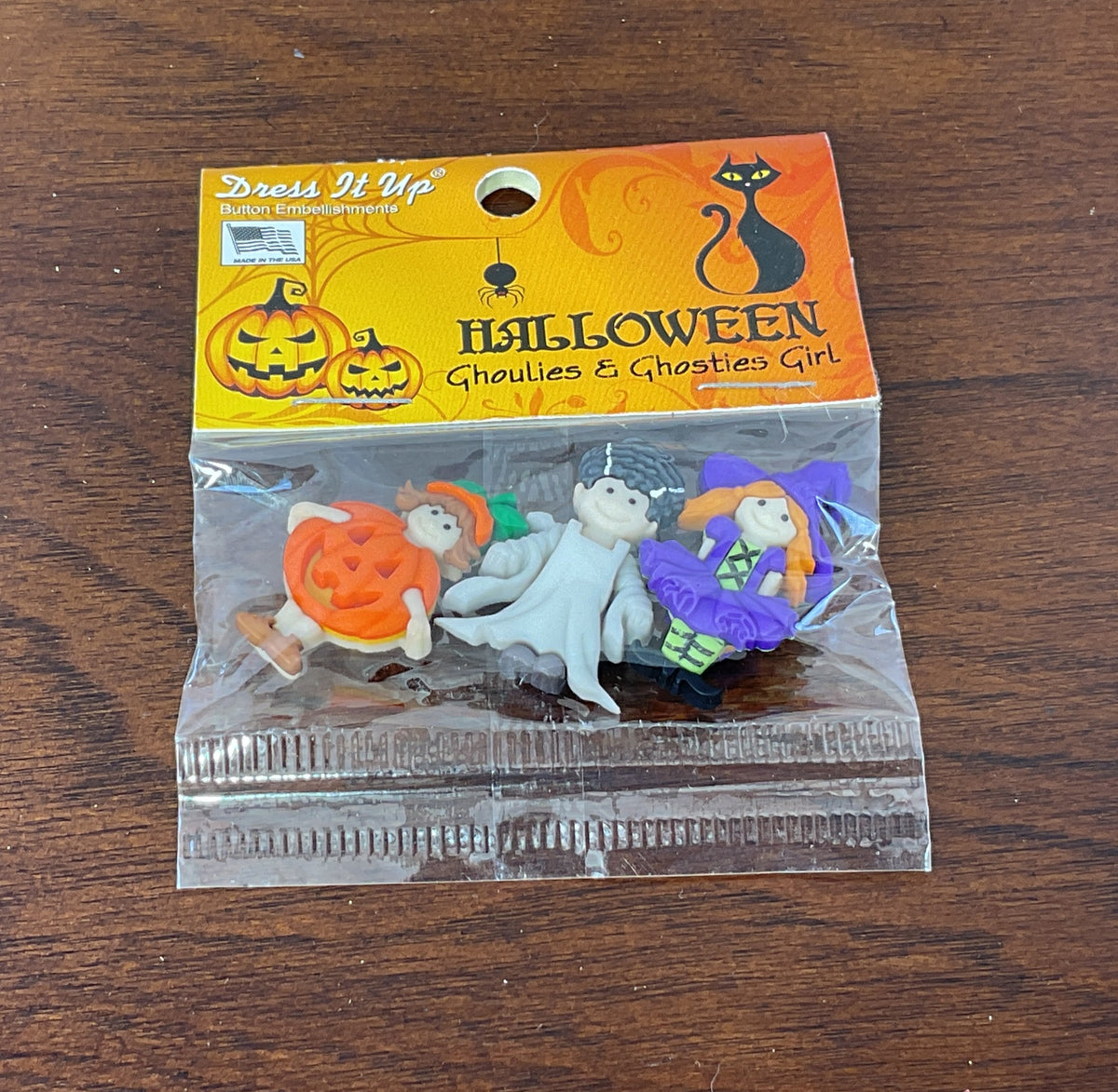 Dress It Up Craft Supply - Halloween Theme Buttons Various Designs