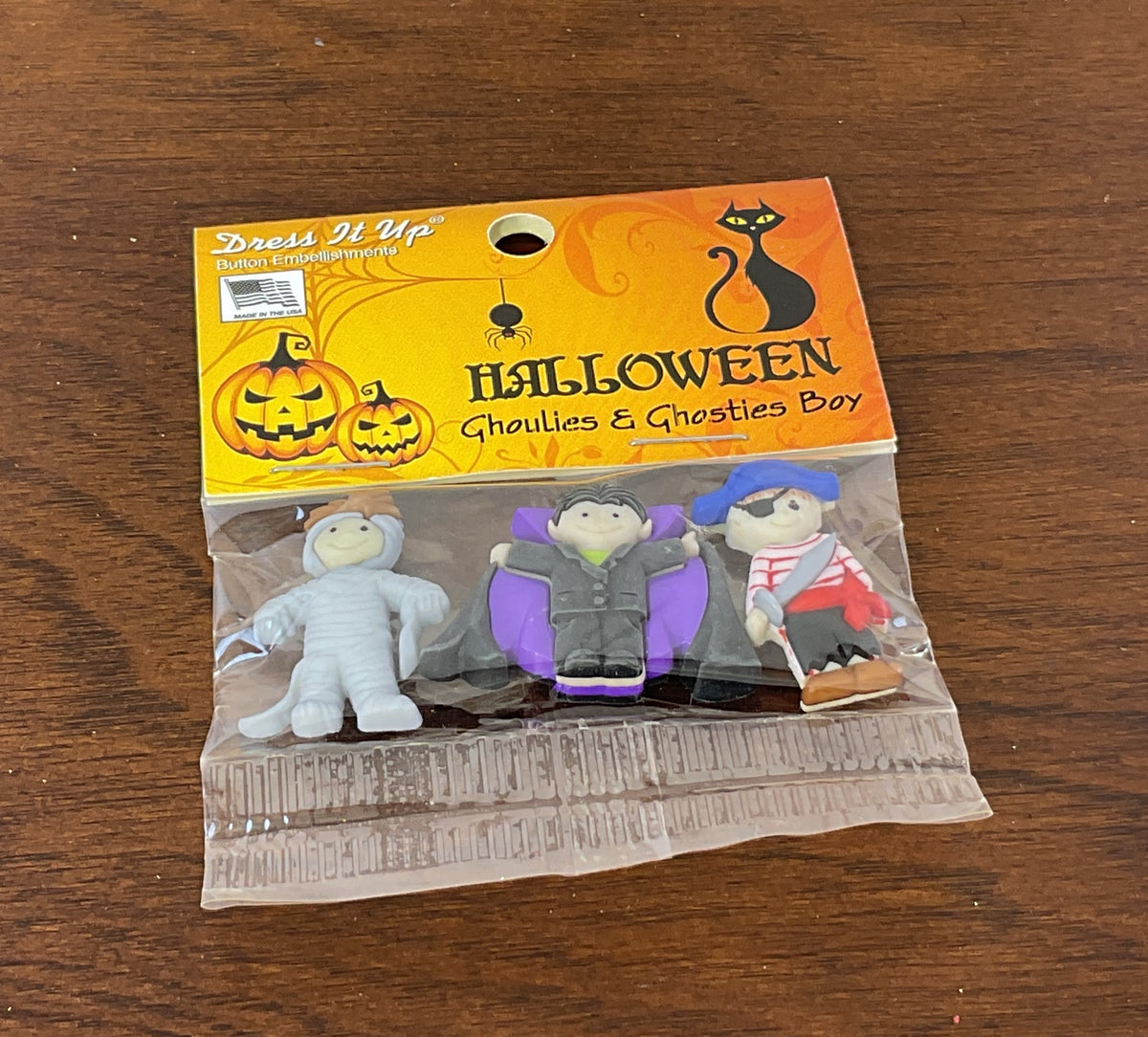 Dress It Up Craft Supply - Halloween Theme Buttons Various Designs