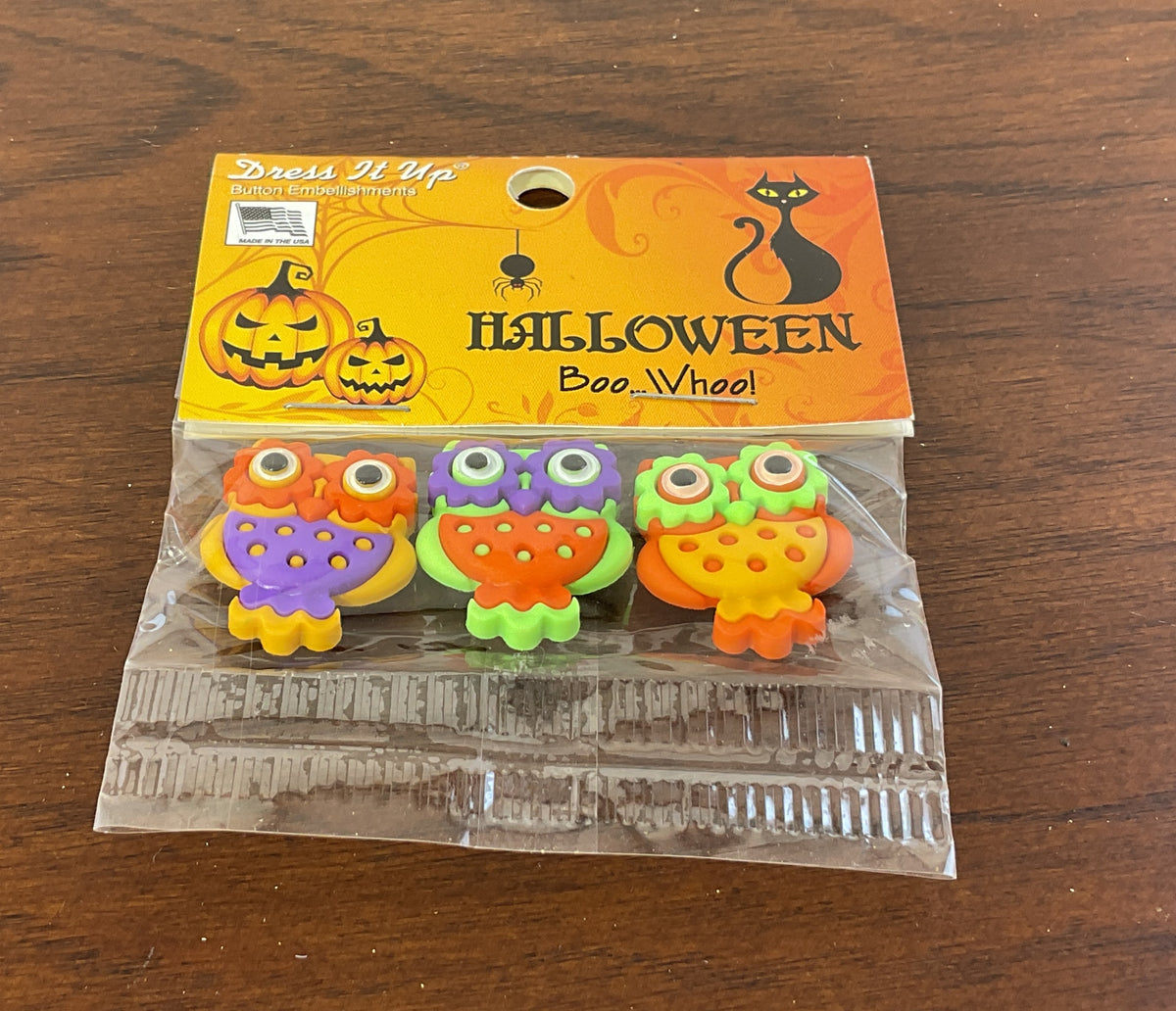 Dress It Up Craft Supply - Halloween Theme Buttons Various Designs